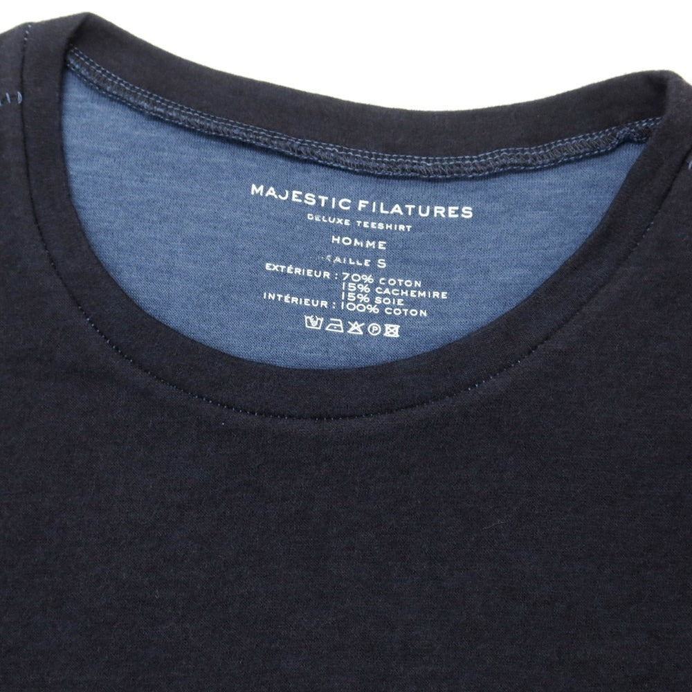 【新品】マジェスティック フィラチュール オム MAJESTIC FILATURES HOMME コットンカシミヤシルク 長袖Ｔシャツ ネイビー【サイズS】【NVY】【S/S/A/W】【状態ランクN】【メンズ】
[APD]