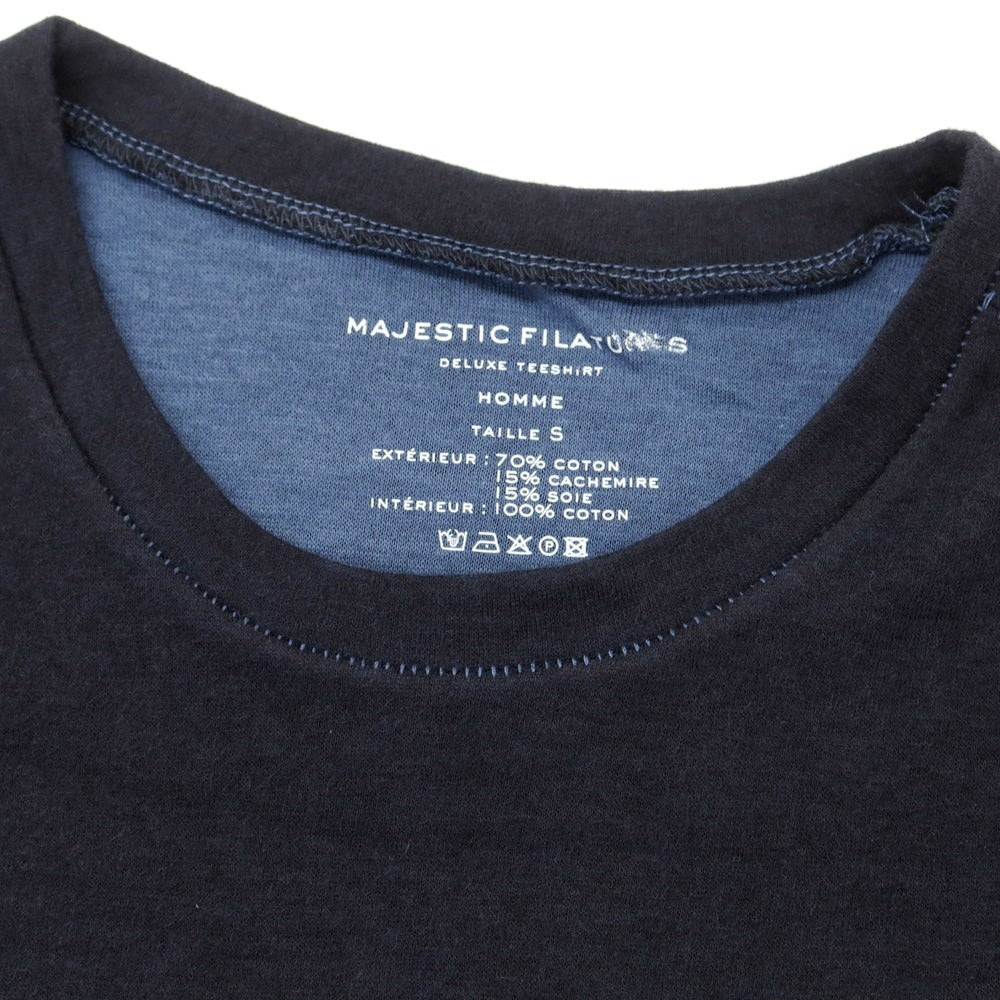 【新品】マジェスティック フィラチュール オム MAJESTIC FILATURES HOMME コットンカシミヤシルク 長袖Ｔシャツ ネイビー【サイズS】【NVY】【S/S/A/W】【状態ランクN】【メンズ】
[APD]