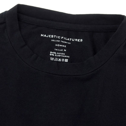 【新品】マジェスティック フィラチュール オム MAJESTIC FILATURES HOMME コットン クルーネック 長袖Ｔシャツ ネイビー【サイズM】【NVY】【S/S/A/W】【状態ランクN】【メンズ】