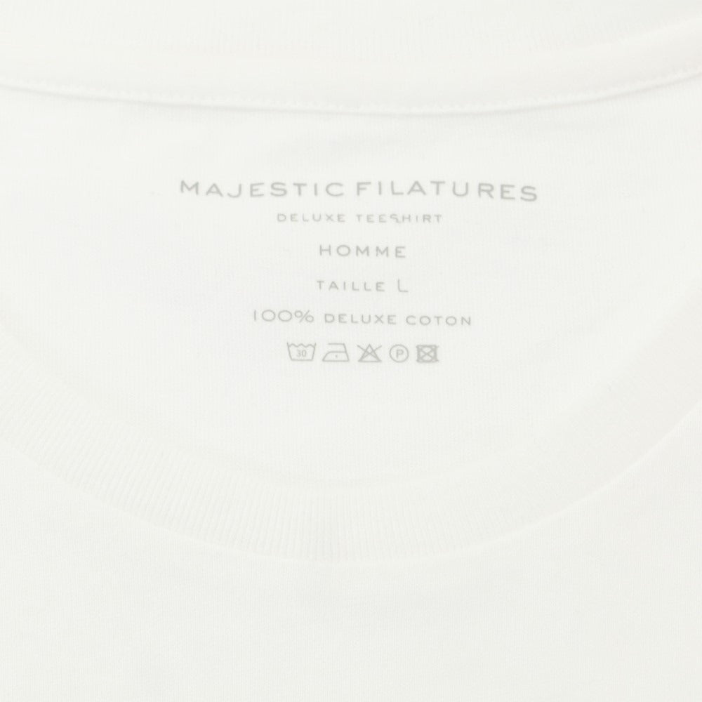 【新品】マジェスティック フィラチュール オム MAJESTIC FILATURES HOMME コットン クルーネック 長袖Ｔシャツ ホワイト【サイズL】【WHT】【S/S/A/W】【状態ランクN】【メンズ】
[APD]