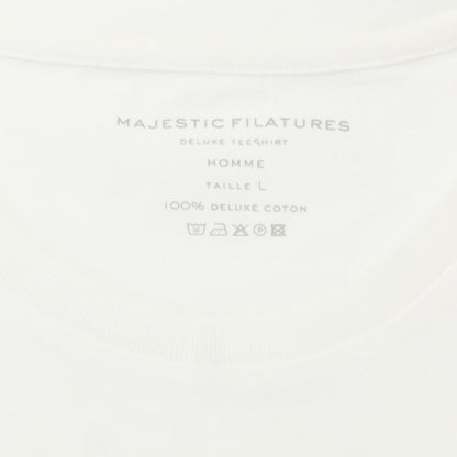 【新品】マジェスティック フィラチュール オム MAJESTIC FILATURES HOMME コットン クルーネック 長袖Ｔシャツ ホワイト【サイズL】【WHT】【S/S/A/W】【状態ランクN】【メンズ】
[APD]