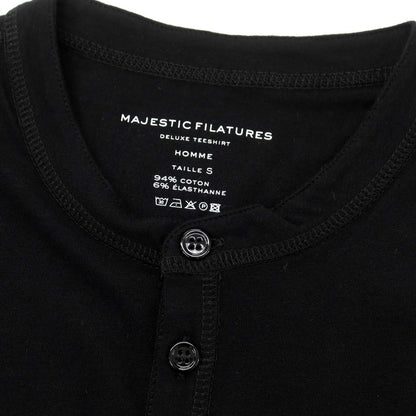 【新品】マジェスティック フィラチュール オム MAJESTIC FILATURES HOMME コットン ヘンリーネック 長袖Ｔシャツ ブラック【サイズS】【BLK】【S/S/A/W】【状態ランクN】【メンズ】
[APD]