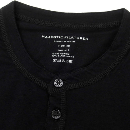 【新品】マジェスティック フィラチュール オム MAJESTIC FILATURES HOMME コットン ヘンリーネック 長袖Ｔシャツ ブラック【サイズL】【BLK】【S/S/A/W】【状態ランクN】【メンズ】
[APD]