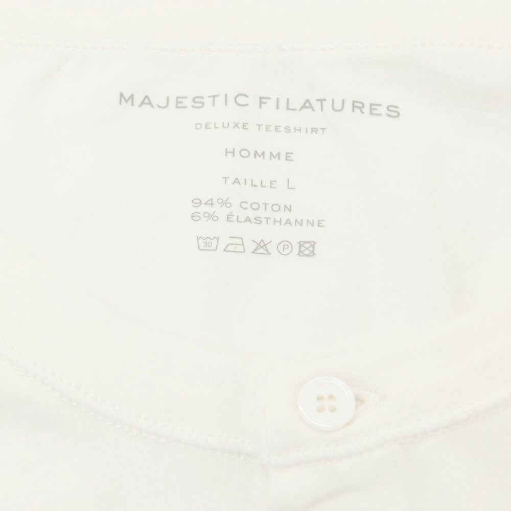 【新品アウトレット】マジェスティック フィラチュール オム MAJESTIC FILATURES HOMME コットン ヘンリーネック 長袖Ｔシャツ ホワイト【サイズL】【WHT】【S/S/A/W】【状態ランクN-】【メンズ】
[APD]