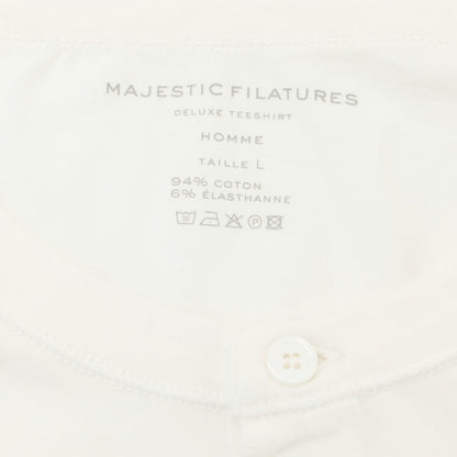 【新品アウトレット】マジェスティック フィラチュール オム MAJESTIC FILATURES HOMME コットン ヘンリーネック 長袖Ｔシャツ ホワイト【サイズL】【WHT】【S/S/A/W】【状態ランクN-】【メンズ】
[APD]