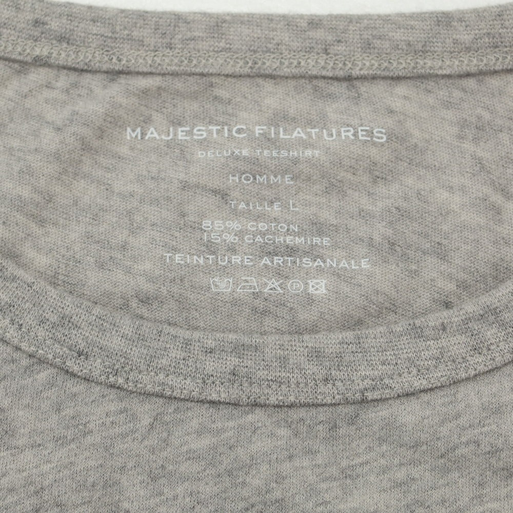 【新品】マジェスティック フィラチュール オム MAJESTIC FILATURES HOMME コットンカシミヤ 長袖Ｔシャツ グレー【サイズL】【GRY】【S/S/A/W】【状態ランクN】【メンズ】
[APD]