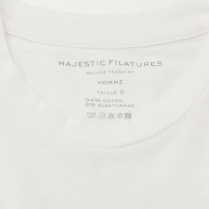 【新品】マジェスティック フィラチュール オム MAJESTIC FILATURES HOMME ストレッチコットン 長袖Ｔシャツ ホワイト【サイズS】【WHT】【S/S/A/W】【状態ランクN】【メンズ】