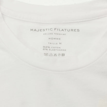 【新品】マジェスティック フィラチュール オム MAJESTIC FILATURES HOMME ストレッチコットン 長袖Ｔシャツ ホワイト【サイズM】【WHT】【S/S/A/W】【状態ランクN】【メンズ】