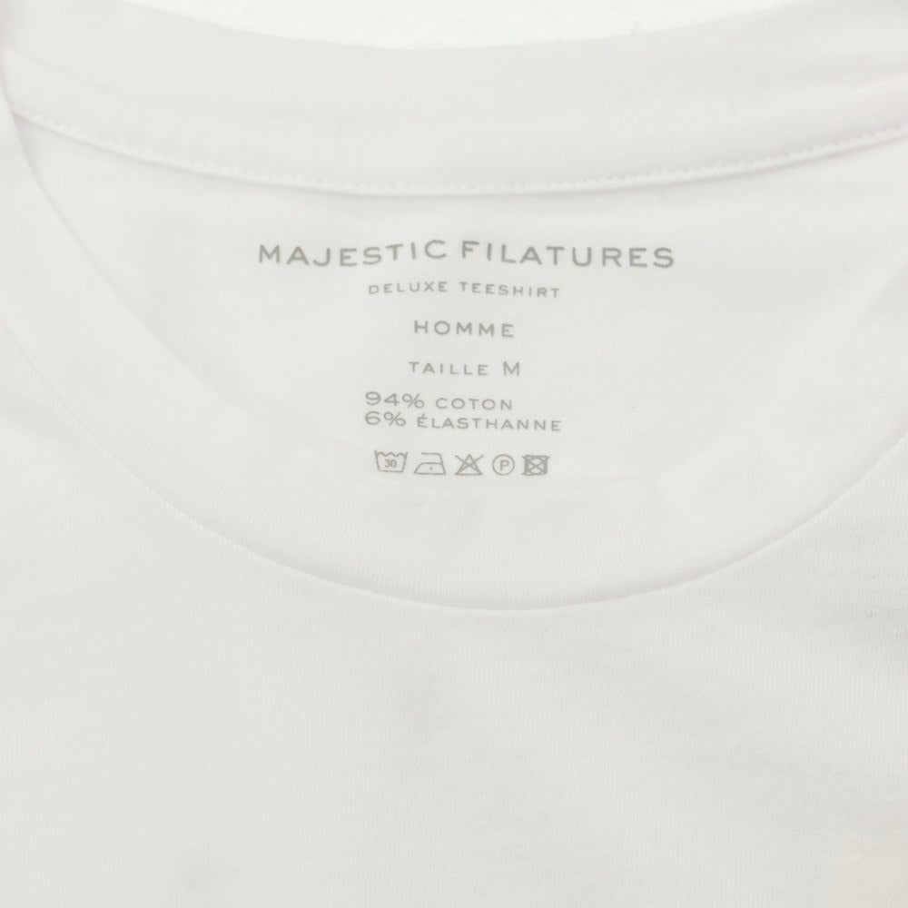 【新品】マジェスティック フィラチュール オム MAJESTIC FILATURES HOMME ストレッチコットン 長袖Ｔシャツ ホワイト【サイズM】【WHT】【S/S/A/W】【状態ランクN】【メンズ】