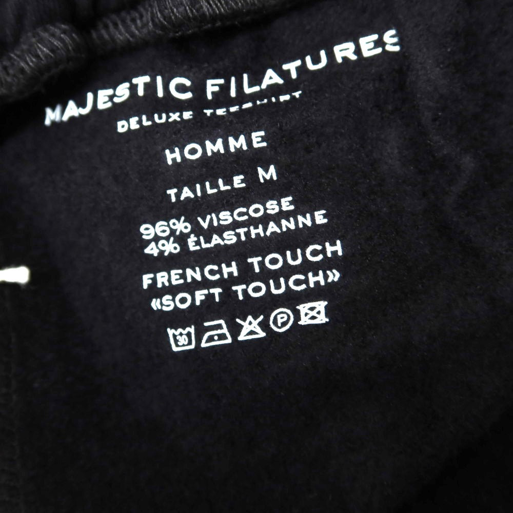 【新品】マジェスティック フィラチュール オム MAJESTIC FILATURES HOMME レーヨン 裏起毛 イージーパンツ ブラック【サイズM】【BLK】【A/W】【状態ランクN】【メンズ】