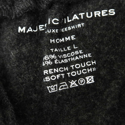 【新品】マジェスティック フィラチュール オム MAJESTIC FILATURES HOMME レーヨン 裏起毛 イージーパンツ ダークグレー【サイズL】【GRY】【A/W】【状態ランクN】【メンズ】