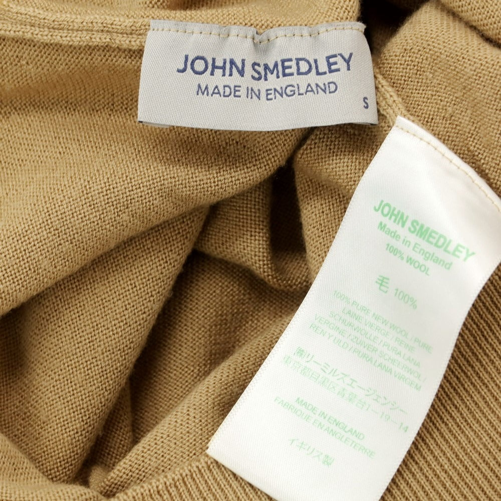 【中古】ジョンスメドレー JOHN SMEDLEY ウール タートルネック プルオーバーニット ベージュ【 S 】【 状態ランクB 】【 メンズ 】