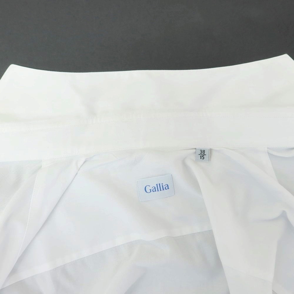 【中古】ガリア GALLIA コットン ホリゾンタルカラー ドレスシャツ ホワイト【サイズ38】【WHT】【S/S/A/W】【状態ランクC】【メンズ】