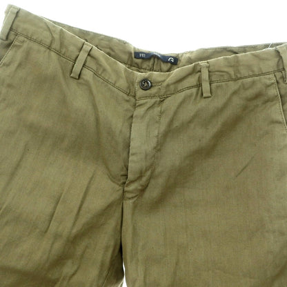 【中古】ジェルマーノ GERMANO ストレッチリネンコットン ショートパンツ オリーブ【 48 】【 状態ランクC 】【 メンズ 】