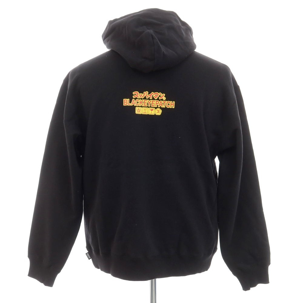 【中古】ブラックアイパッチ BlackEyePatch × スッパイマン 2024年秋冬 コットン パーカー ブラック【サイズL】【 状態ランクA 】【 メンズ 】 [EPD]