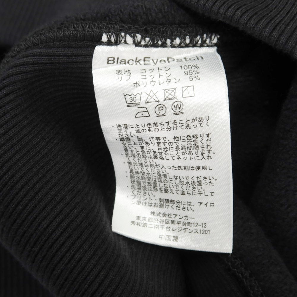 【中古】ブラックアイパッチ BlackEyePatch × スッパイマン 2024年秋冬 コットン パーカー ブラック【サイズL】【 状態ランクA 】【 メンズ 】 [EPD]