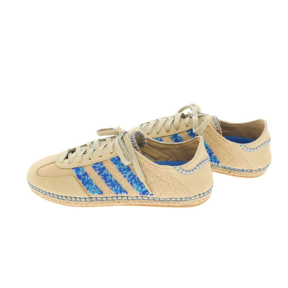 【中古】【未使用】クロット CLOT × aidas GAZELLE LINEN スニーカー ベージュxブルー【 27.5cm 】【 状態ランクS 】【 メンズ 】