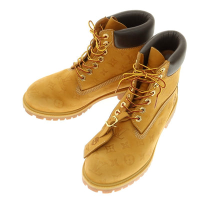 【中古】ルイ ヴィトン LOUIS VUITTON × Timberland 6-IN ヌバック アンクルブーツ ベージュ【 US9 】【 状態ランクA 】【 メンズ 】