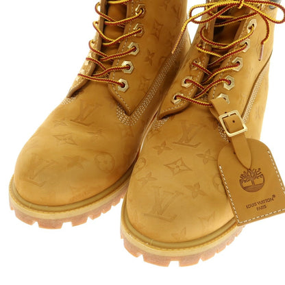 【中古】ルイ ヴィトン LOUIS VUITTON × Timberland 6-IN ヌバック アンクルブーツ ベージュ【 US9 】【 状態ランクA 】【 メンズ 】