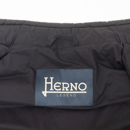 【中古】ヘルノ Herno ナイロン ジップアップ ダウンベスト ブラック【 48 】【 状態ランクC 】【 メンズ 】