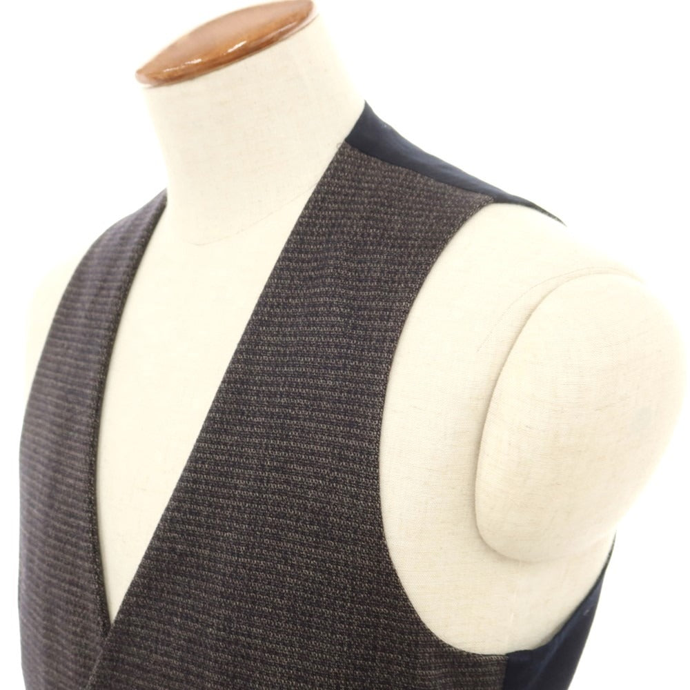 [Used] LARDINI wool vest dress gilet beige x dark brown x navy [size 46] [GRY] [A/W] [Condition rank B] [Men&