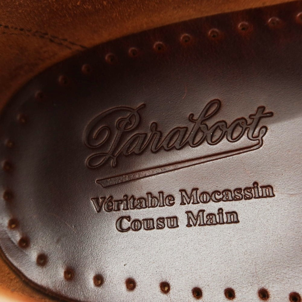 【中古】パラブーツ Paraboot BARTH オイルレザー デッキシューズ ブラウン【 9 】【 状態ランクB 】【 メンズ 】