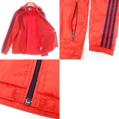 【中古】アディダス adidas ポリエステル ジップアップ 中綿ブルゾン レッド【 L 】【 状態ランクB 】【 メンズ 】