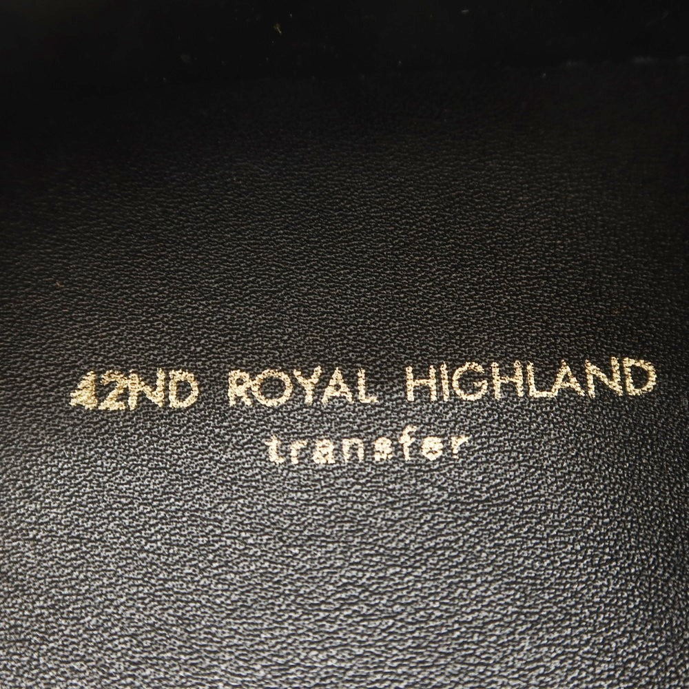 【中古】フォーティーセカンド ロイヤルハイランド 42ND ROYAL HIGHLAND シュリンクレザー セミブローグ スリッポンスニーカー ブラック【 39 】【 状態ランクA 】【 メンズ 】