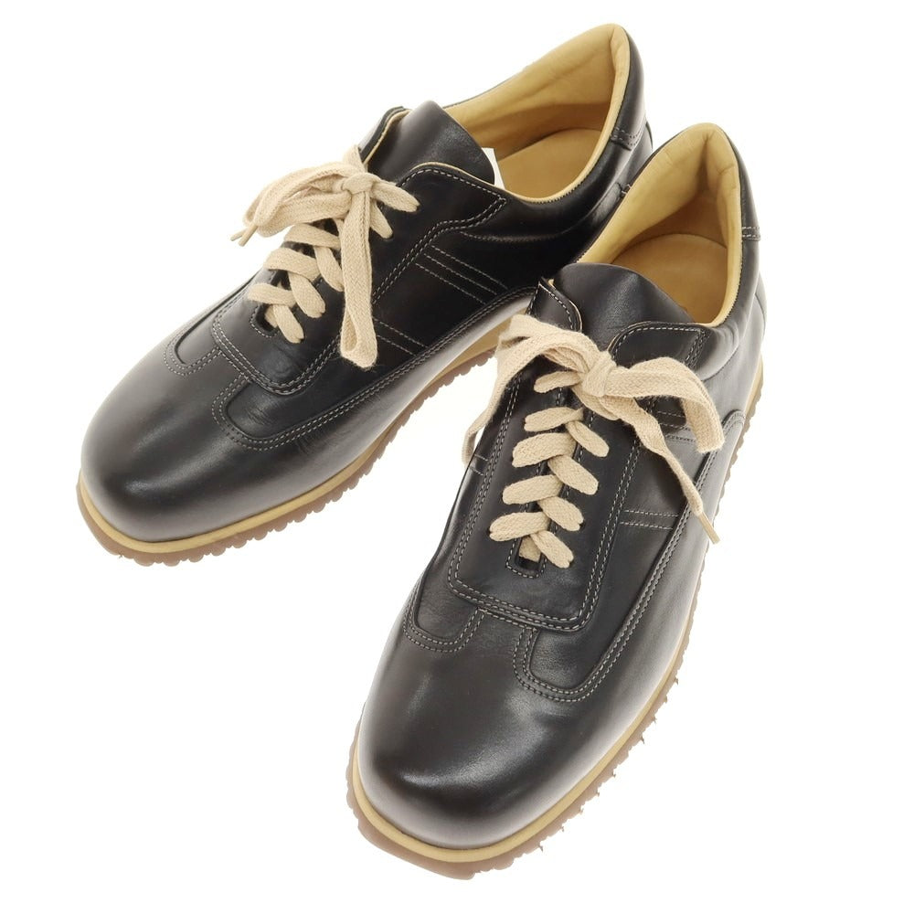 【中古】サントーニ Santoni レザー スニーカー ブラック【 6 】【 状態ランクA 】【 メンズ 】