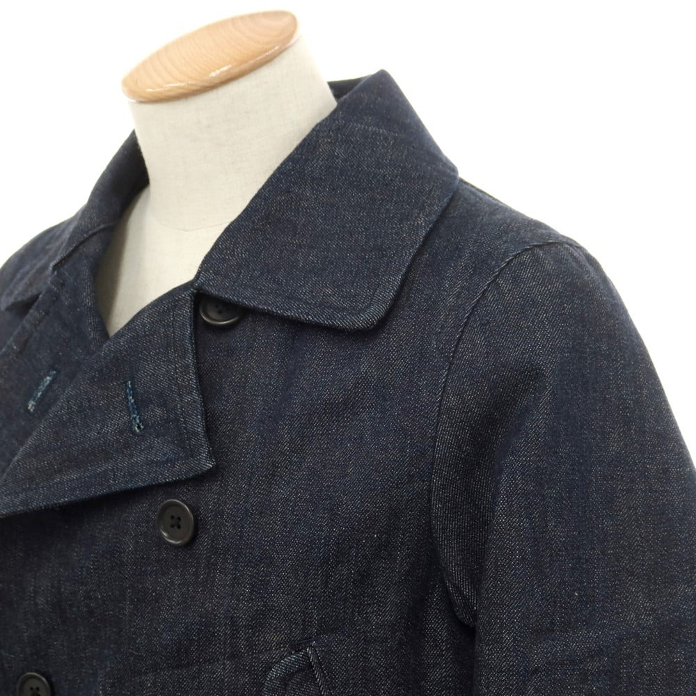 【中古】ナイジェルケーボン Nigel Cabourn コットンデニム キルティングライナー ピーコート ネイビー【 44 】【 状態ランクB 】【 メンズ 】