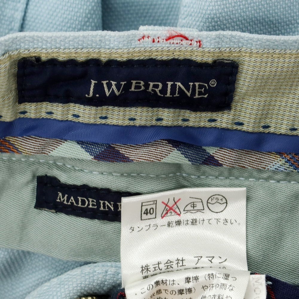 【中古】ジェイダブリューブライン J.W.BRINE コットン カジュアルスラックスパンツ ライトブルー【サイズ48】【BLU】【S/S】【状態ランクC】【メンズ】