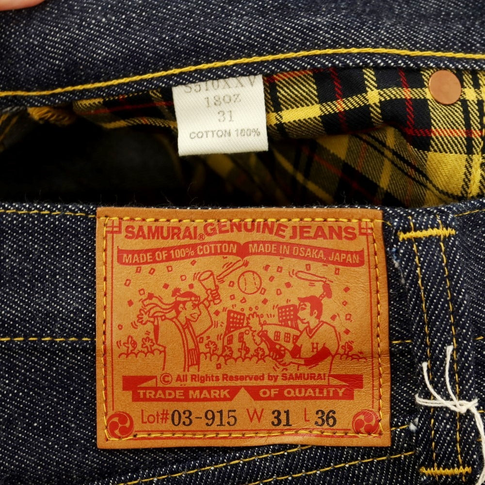 【中古】【未使用】サムライ ジーンズ SAMURAI JEANS 阪神タイガース優勝記念モデル ジーンズ デニムパンツ ネイビー【サイズ31】【NVY】【S/S/A/W】【状態ランクS】【メンズ】