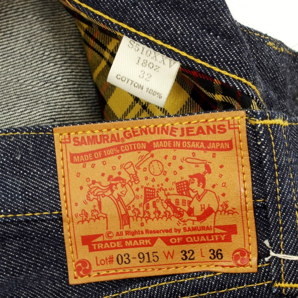 【中古】【未使用】サムライ ジーンズ SAMURAI JEANS 阪神タイガース優勝記念モデル ジーンズ デニムパンツ ネイビー【サイズ32】【NVY】【S/S/A/W】【状態ランクS】【メンズ】