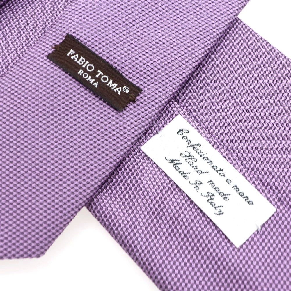【中古】ファビオ トーマ fabio toma シルク 無地ネクタイ パープルxブラック【PUP】【S/S/A/W】【状態ランクB】【メンズ】 [EPD]