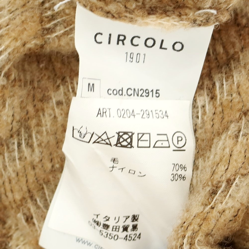 【中古】チルコロ1901 CIRCOLO 1901 ウールナイロン タートルネック プルオーバーニット ブラウン系【サイズM】【 状態ランクC 】【 メンズ 】 [EPD]