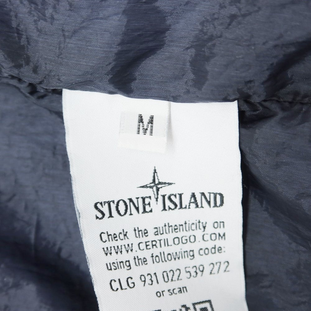 【中古】ストーンアイランド STONE ISLAND ガーメントダイ ナイロン ダウンジャケット ダークネイビー【 M 】【 状態ランクB 】【 メンズ 】