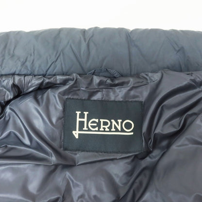 【中古】ヘルノ Herno ナイロン ジップアップ ダウンジャケット スモークブルー【 46 】【 状態ランクC 】【 メンズ 】