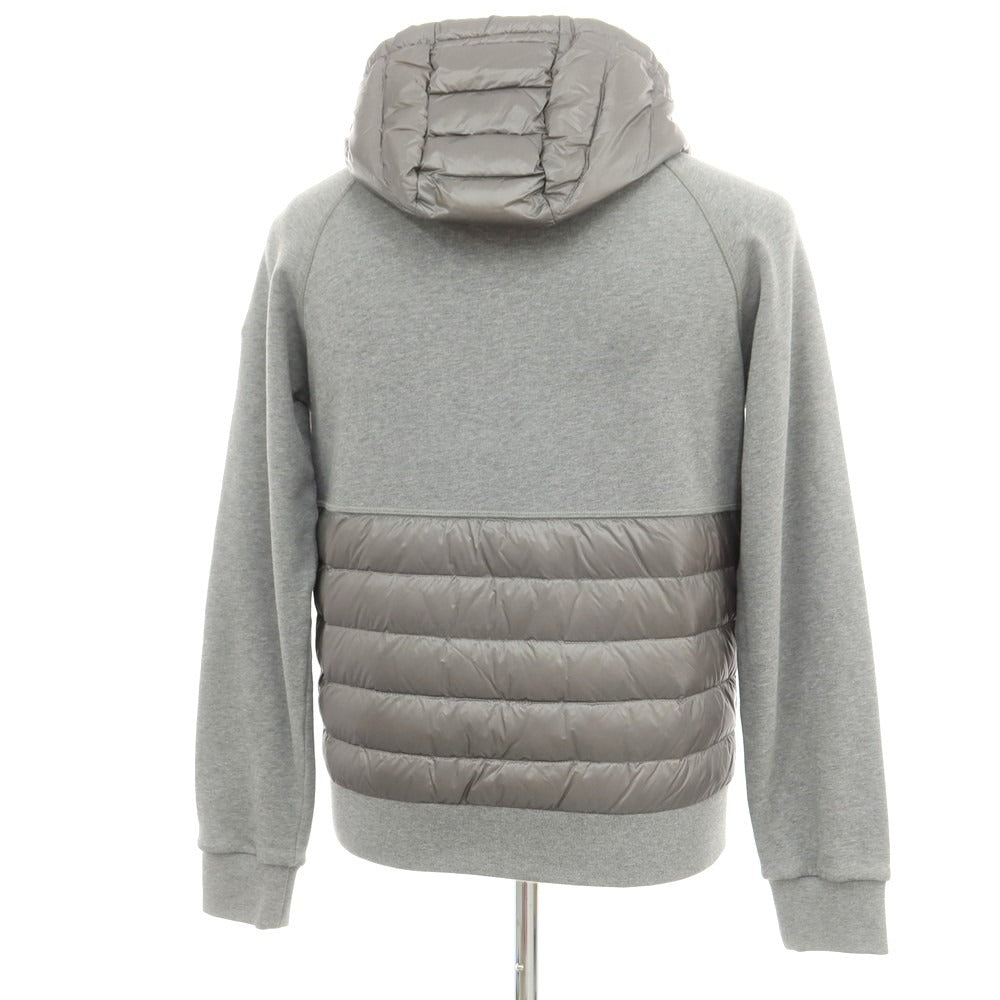 【中古】モンクレール MONCLER スウェット ダウン 切替 ダブルジップ パーカー グレー【サイズM】【GRY】【A/W】【状態ランクB】【メンズ】