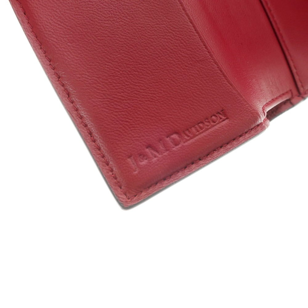 【中古】ジェイアンドエムデヴィッドソン J&amp;M Davidson レザー 三つ折り財布 ネイビーxダークレッド【 状態ランクA 】【 ユニセックス 】 [EPD]