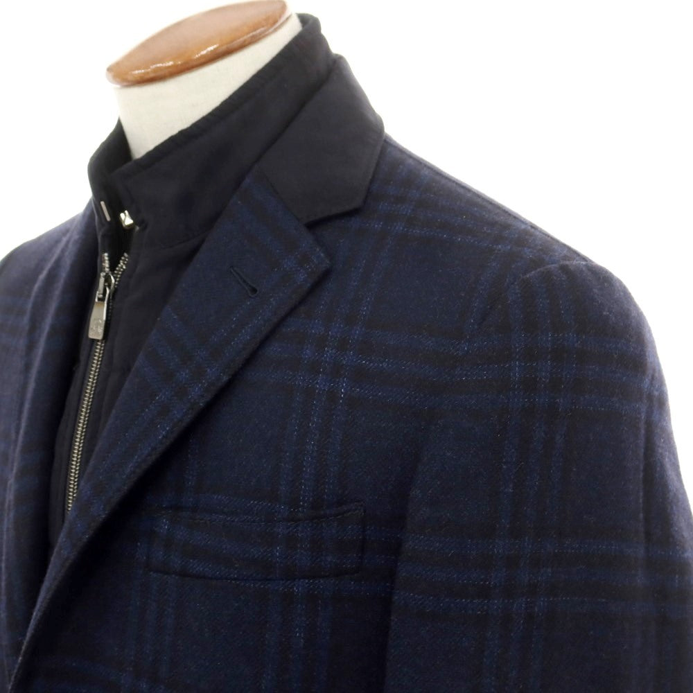 【中古】コルネリアーニ CORNELIANI ウールカシミヤ チェック 3つボタン カジュアルジャケット ネイビー【 46 7R 】【 状態ランクC 】【 メンズ 】
[BPD]