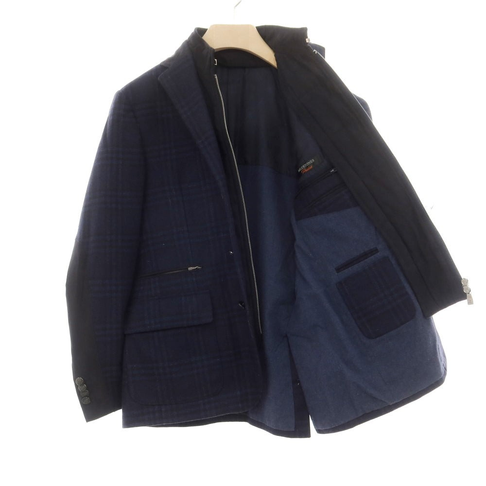 【中古】コルネリアーニ CORNELIANI ウールカシミヤ チェック 3つボタン カジュアルジャケット ネイビー【 46 7R 】【 状態ランクC 】【 メンズ 】
[BPD]