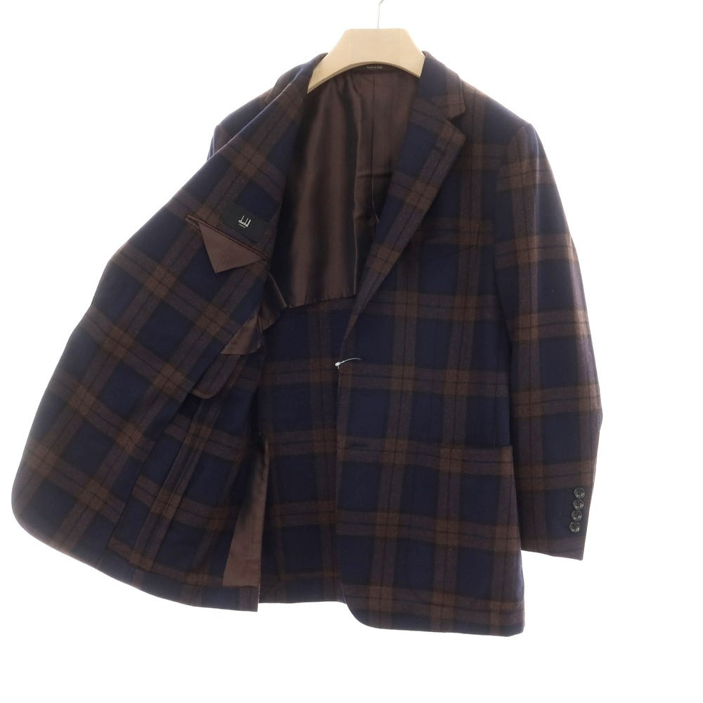 【中古】ダンヒル Dunhill ウールカシミヤ チェック 2つボタン テーラードジャケット ネイビーxブラウン【 48 】【 状態ランクA 】【 メンズ 】
[BPD]