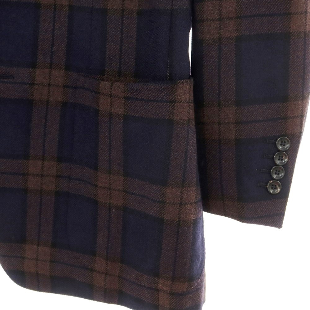 【中古】ダンヒル Dunhill ウールカシミヤ チェック 2つボタン テーラードジャケット ネイビーxブラウン【 48 】【 状態ランクA 】【 メンズ 】
[BPD]