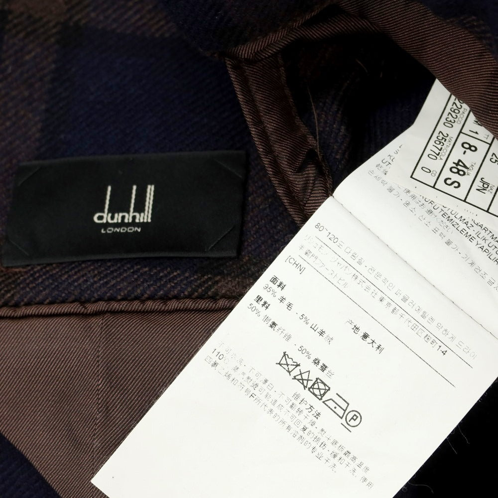 【中古】ダンヒル Dunhill ウールカシミヤ チェック 2つボタン テーラードジャケット ネイビーxブラウン【 48 】【 状態ランクA 】【 メンズ 】
[BPD]