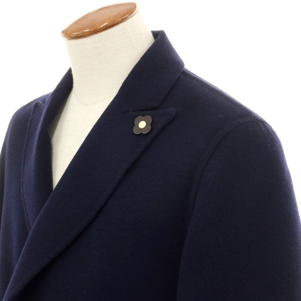 【中古】ラルディーニ LARDINI ウール リバーシブル ダブルブレストコート ネイビーxダークブルー【 46 】【 状態ランクB 】【 メンズ 】