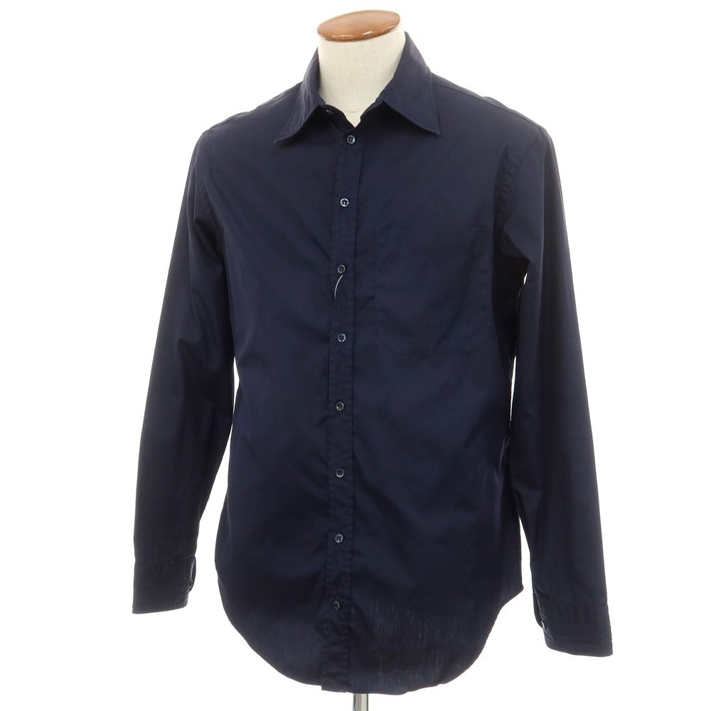 【中古】ジョルジオアルマーニ GIORGIO ARMANI コットン レギュラーカラー カジュアルシャツ ネイビー【サイズ40】【NVY】【S/S/A/W】【状態ランクC】【メンズ】