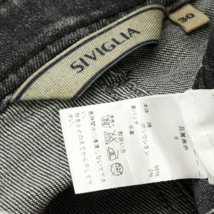 【中古】シビリア SIVIGLIA ストレッチ コットン ジーンズ デニムパンツ ブラック【サイズ30】【BLK】【S/S/A/W】【状態ランクB】【メンズ】