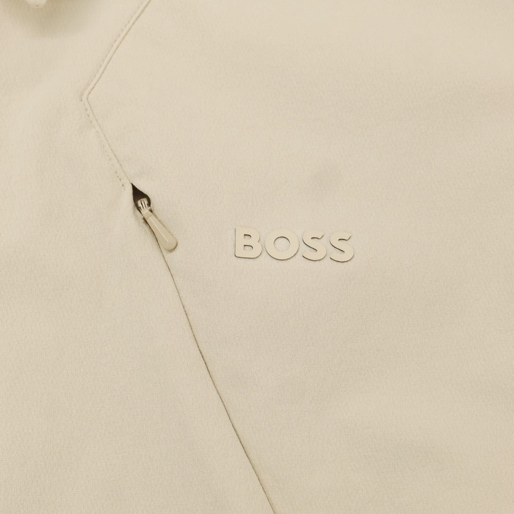 【中古】ヒューゴボス HUGO BOSS ストレッチ ナイロン カジュアルシャツ ベージュ【サイズXL】【BEI】【S/S/A/W】【状態ランクC】【メンズ】