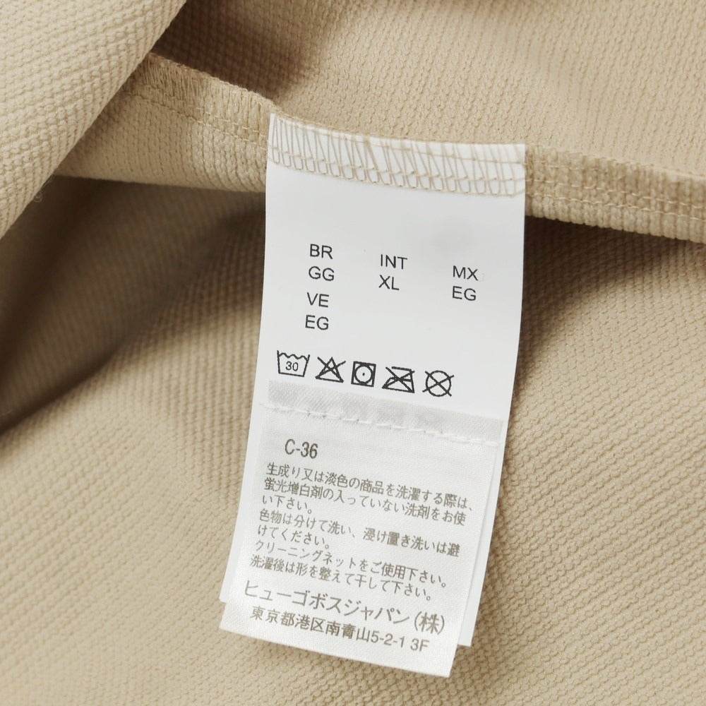 【中古】ヒューゴボス HUGO BOSS ストレッチ ナイロン カジュアルシャツ ベージュ【サイズXL】【BEI】【S/S/A/W】【状態ランクC】【メンズ】