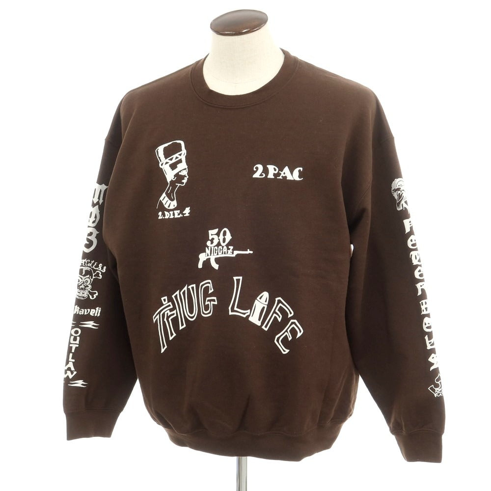 【中古】パームストライプス PALM/STRIPES コットンポリエステル スウェット ダークブラウン【サイズXL】【 状態ランクB 】【 メンズ 】 [EPD]